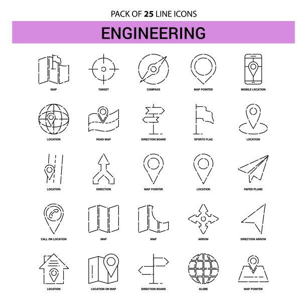 工程线图标设置- 25虚线轮廓图片下载