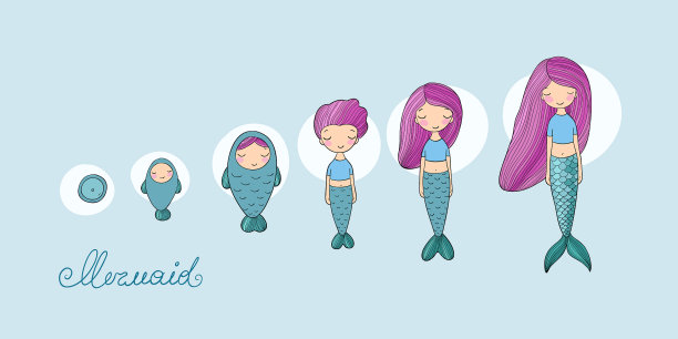 美人鱼发展的阶段美丽的海妖图片下载