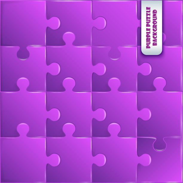 紫罗兰塑料拼图游戏图片下载