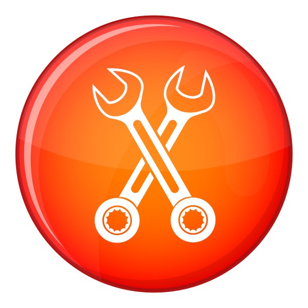 十字扳手图标平面风格图片下载