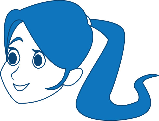 侧面女人头像人物漫画形象图片下载