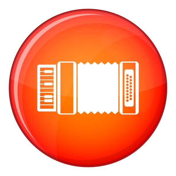 手风琴图标平面风格图片下载