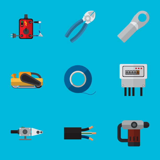 一套9可编辑的电子图标包括符号图片下载