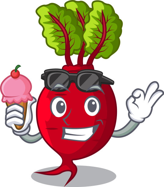 与冰淇淋特色有机甜菜根在一起图片下载