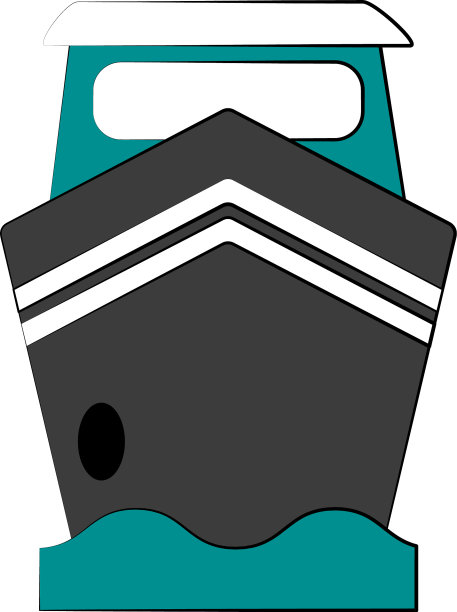 船舶上的水前视图图标形象图片下载