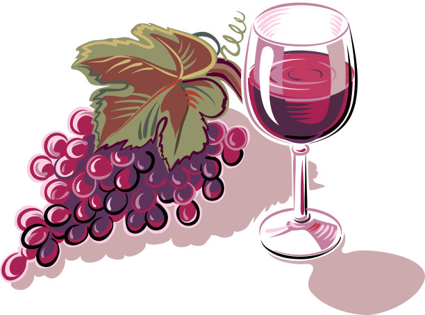 一串新鲜采摘的成熟葡萄，一杯图片下载