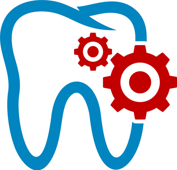 齿轮齿科标志图标设计图片下载