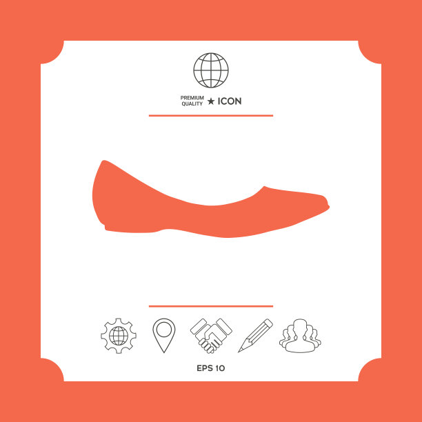 芭蕾舞平底鞋——女性鞋的轮廓图片下载