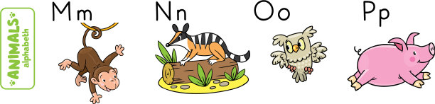 动物字母表或ABC图片下载