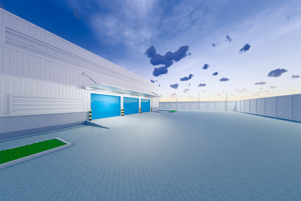 三维渲染仓库建筑图片下载