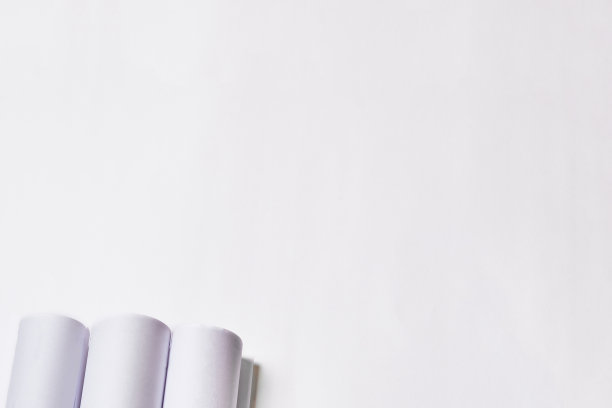 滚动工程图纸在白色背景和复制空间图片下载