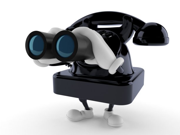 电话字符通过双筒望远镜图片下载