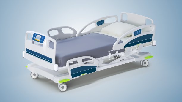 3d医院病床上的空白背景图片下载