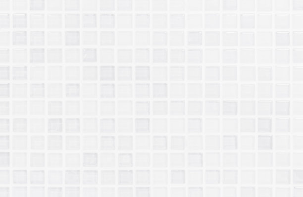 白色或灰色的陶瓷墙壁和地砖抽象的背景。设计几何马赛克纹理装饰的卧室。简单无缝图案的背景医院墙，食堂和网格纸。图片下载