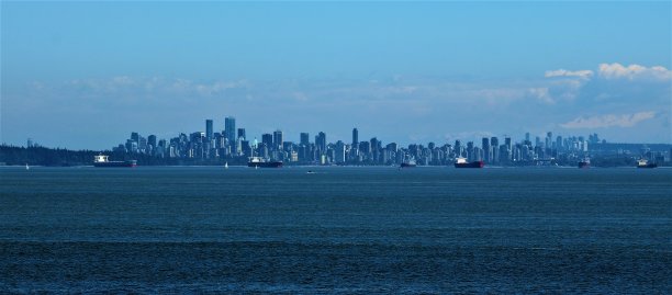 温哥华市中心的天际线图片下载