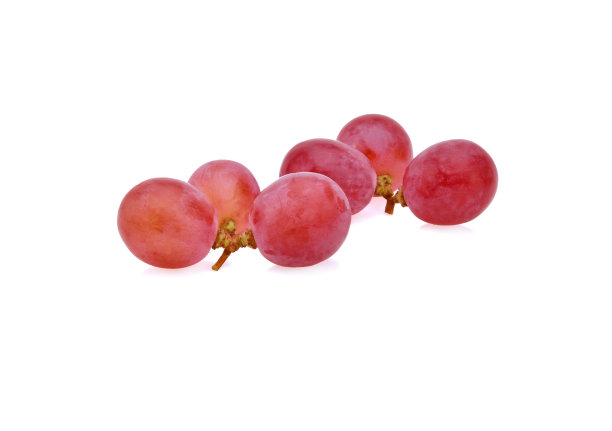 红色葡萄孤立在白色背景图片下载
