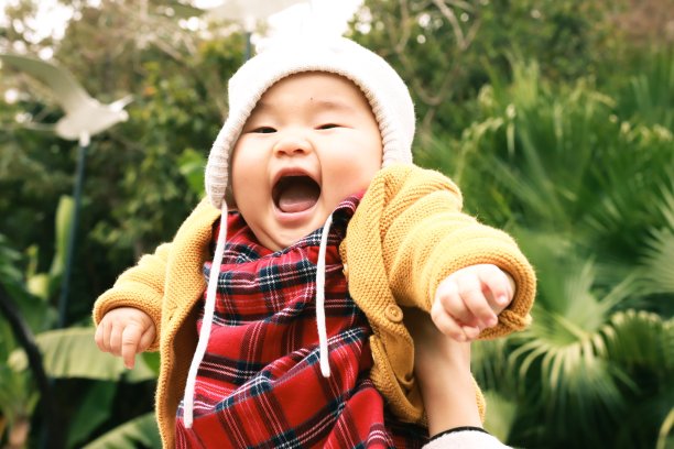 这是一幅为期六个月的亚洲女婴的肖像图片下载