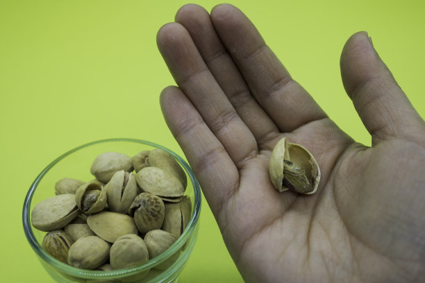 用这只手展示开心果的人图片下载