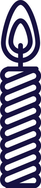 孤立蜡烛图标设计图片下载