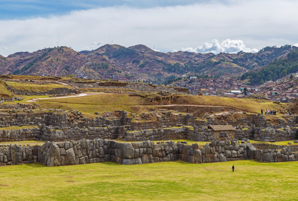 秘鲁库斯科的Sacsayhuaman Inca遗址素材图片