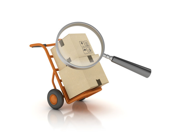 放大镜与手卡车- 3D渲染图片下载