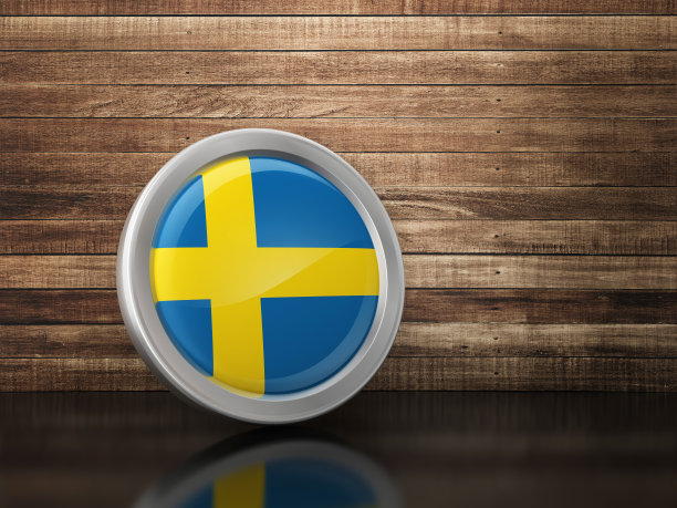 瑞典国旗图标- 3D渲染图片下载