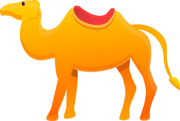 埃及骆驼图标卡通风格图片下载