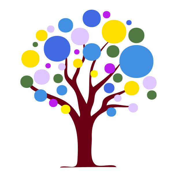 抽象树五彩缤纷图片下载