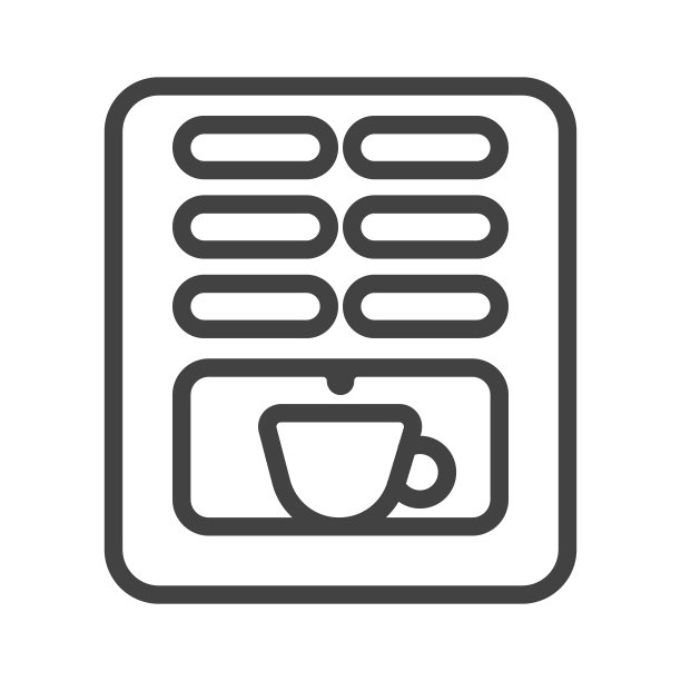 咖啡机轮廓图标。图片下载