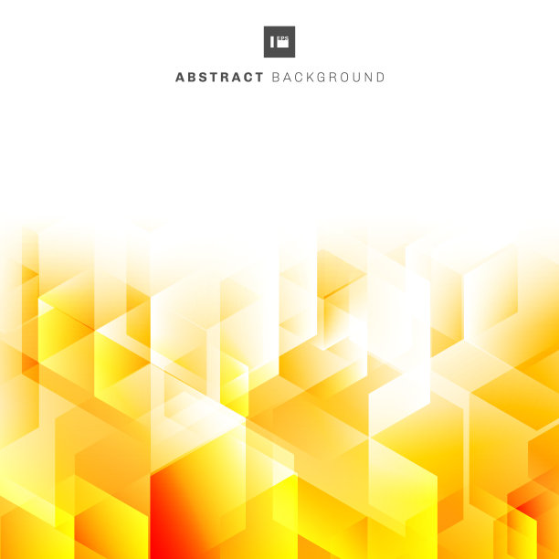 抽象的黄色几何六边形马赛克图案覆盖在白色背景上图片下载