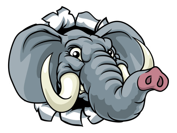 大象运动动物吉祥物图片下载