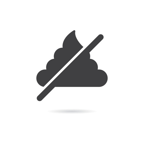 矢量孤立无粪便图标图片下载