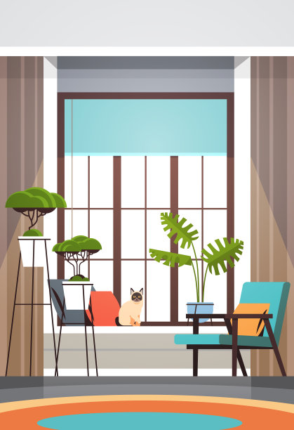 现代空客厅内部没有人公寓家具图片下载