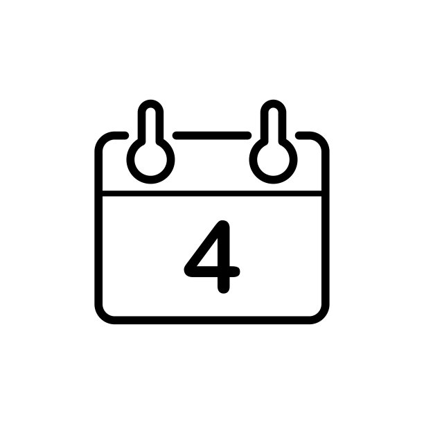 日历4图标矢量插图模板设计流行图片下载