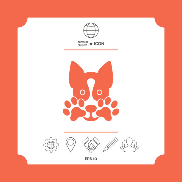 可爱的狗爪-标志符号保护标志图片下载