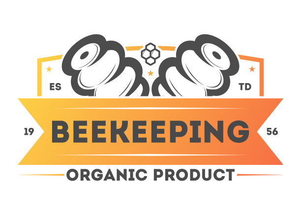 有机养蜂复古孤立标签图片下载