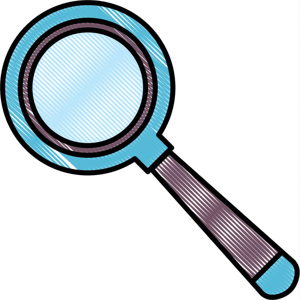 放大镜孤立图标图片下载