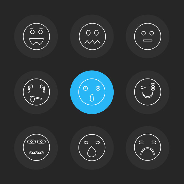 表情符号，表情符号，表情符号，笑脸符号，eps图标集合图片下载