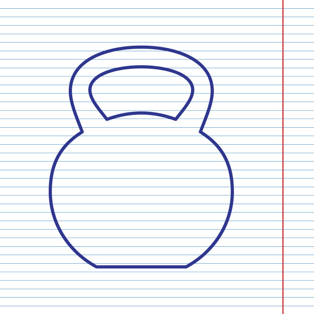 健身哑铃标志海军线图标上图片下载