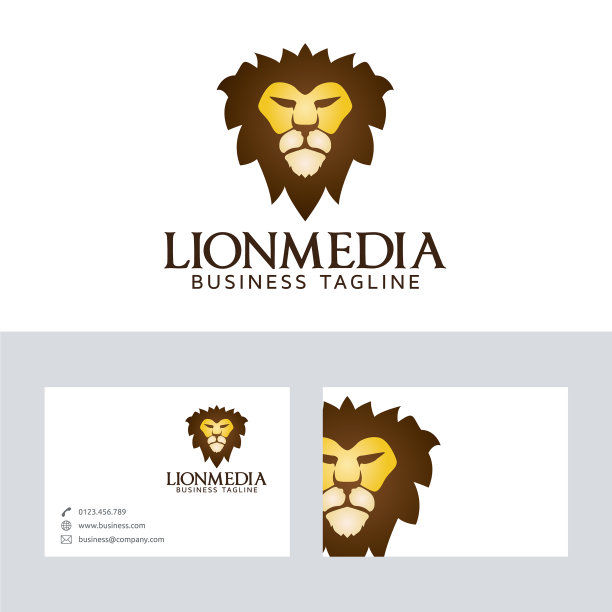 狮子传媒标志设计图片下载