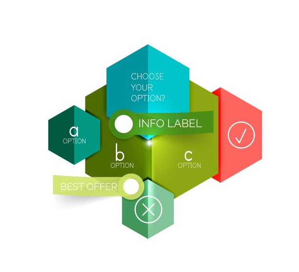 几何业务信息图模板图片下载