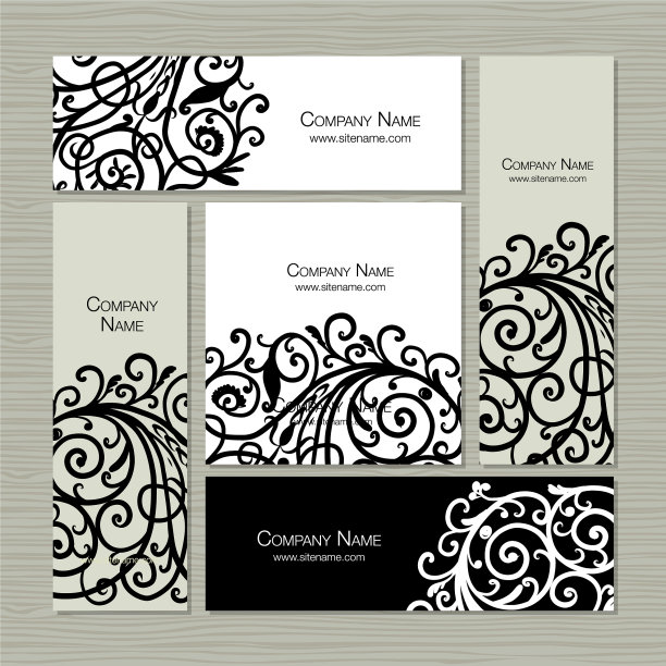 名片设计花的背景图片下载