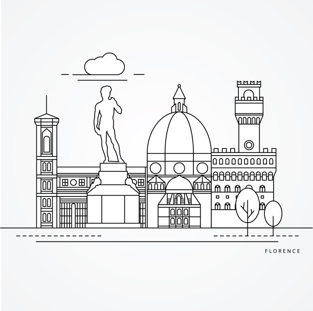 意大利佛罗伦萨线形图片下载