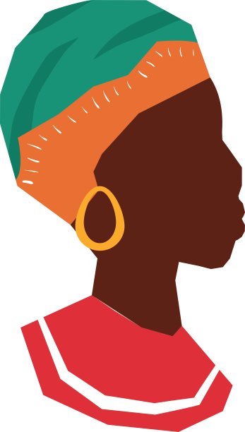 非洲女性剪影图片下载