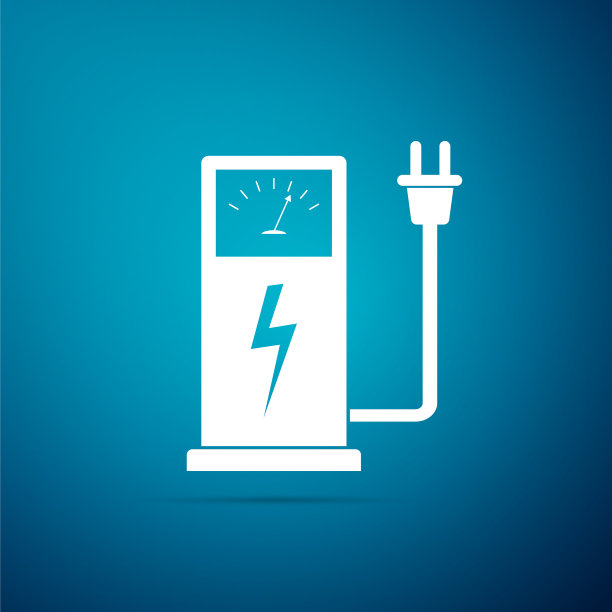 电动汽车充电站图标孤立图片下载