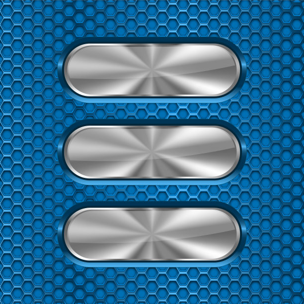 金属椭圆拉丝板上蓝色穿孔图片下载