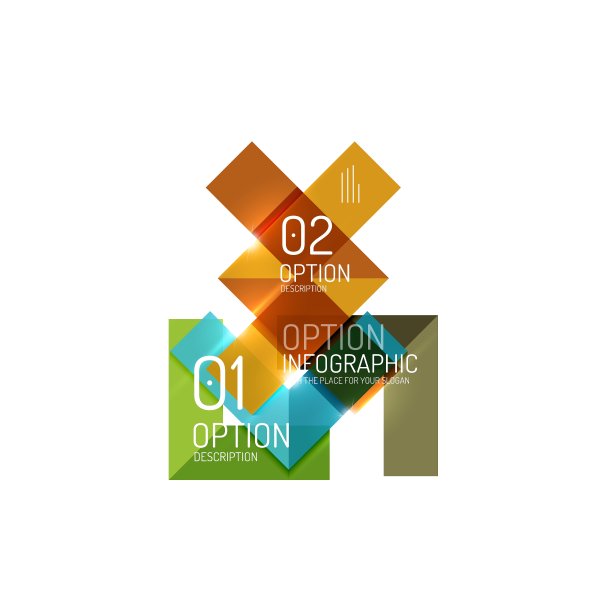 创意纸张几何商业信息图图片下载