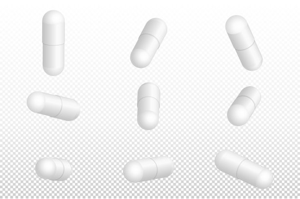 逼真的药片孤立在白色图片下载