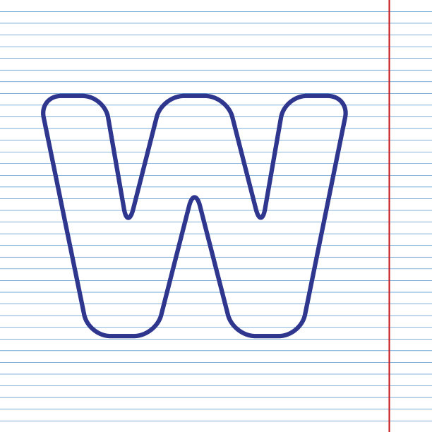 字母w符号设计模板元素图片下载