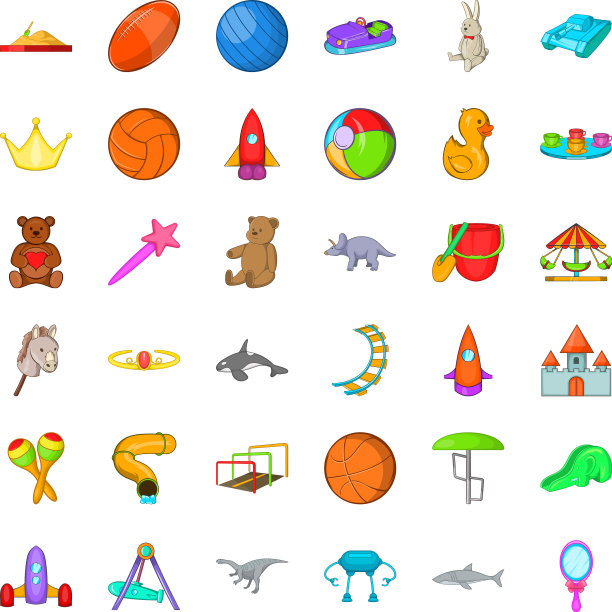 操场图标设置卡通风格图片下载